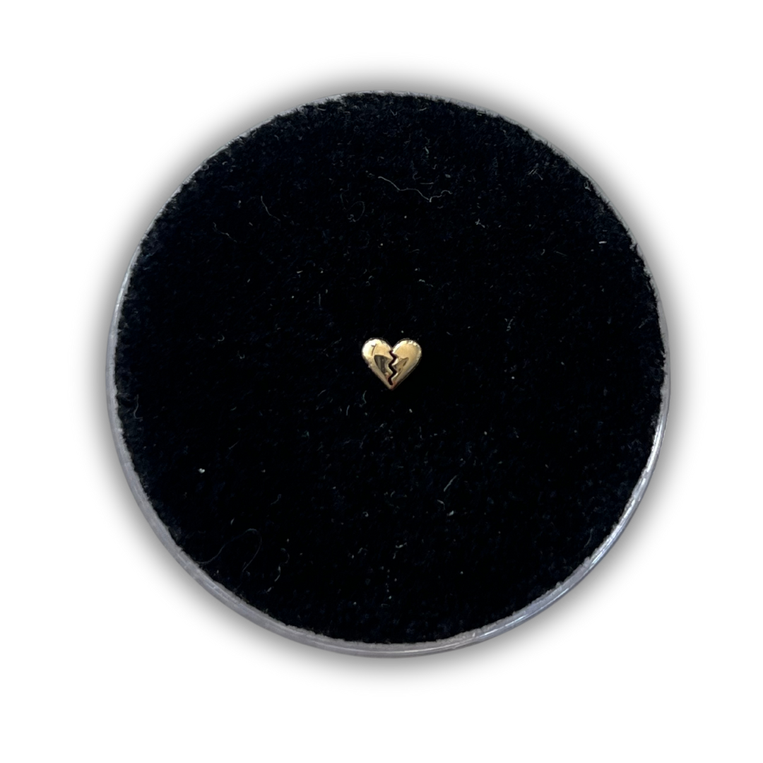 18K GOLD BROKEN HEART