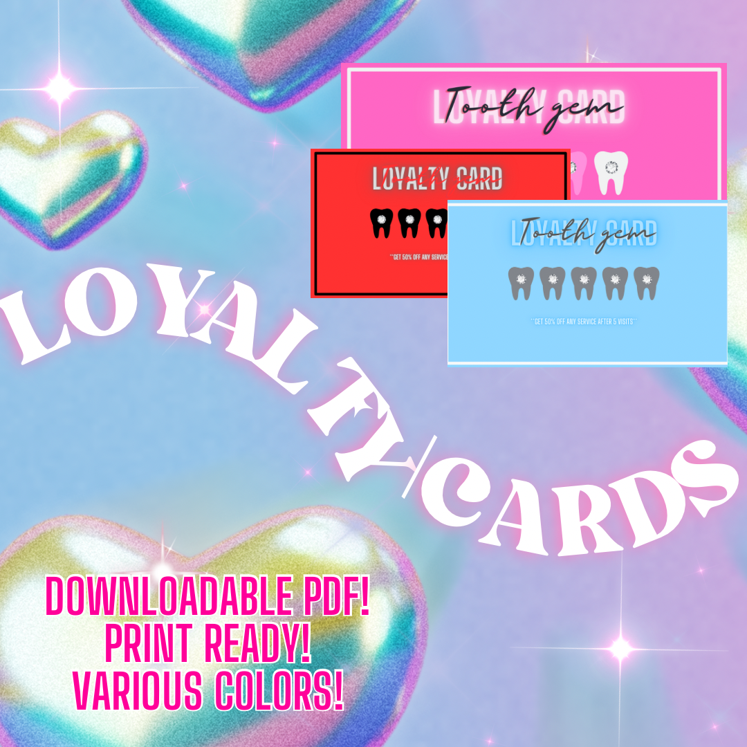 Editable Client Loyalty Cards